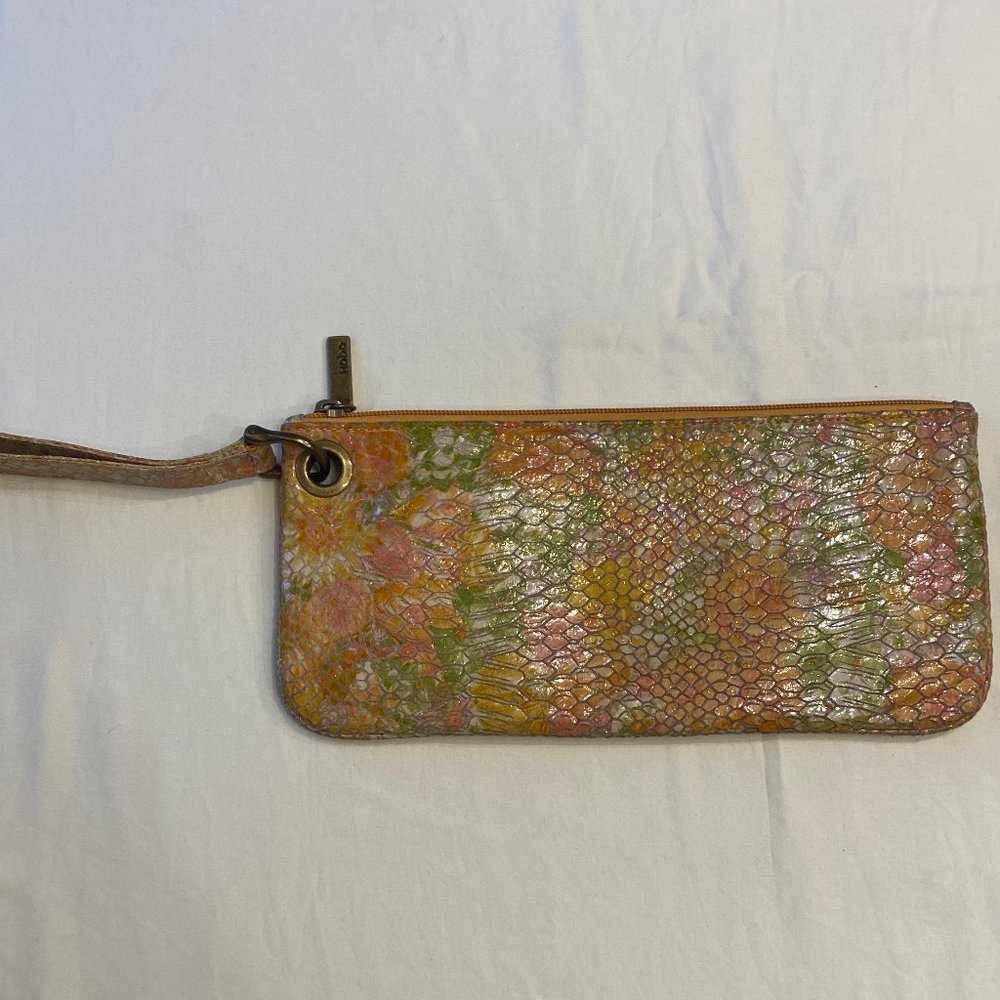 Floral Snakeskin Hobo Wristlet Clutch Vida
